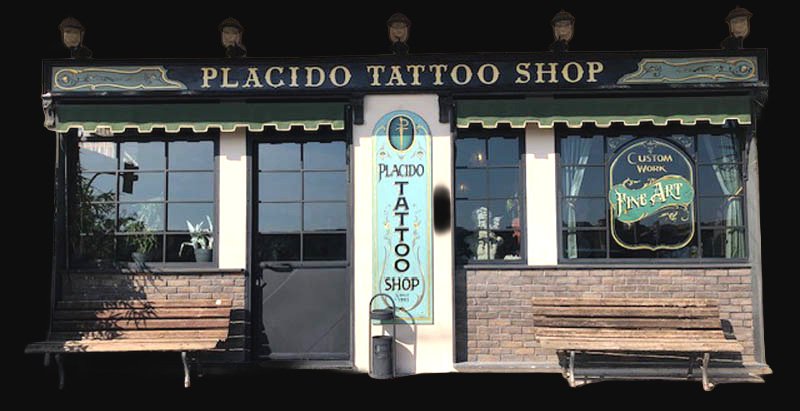 placido tattoo shop pintado a mano
