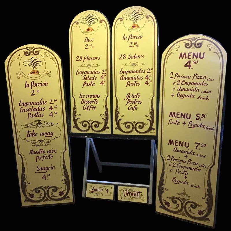 carteleria restaurante vegetariano