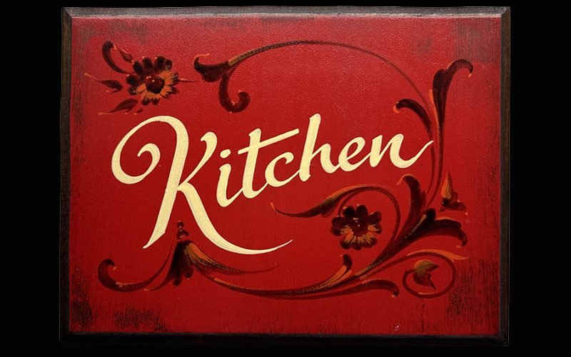 cartel kitchen cocina pintado a mano