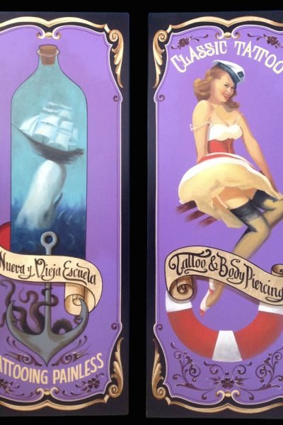 cartel pin up classic tattoo