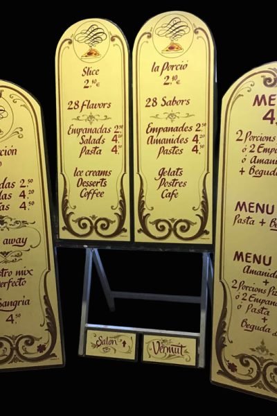 carteleria restaurante vegetariano